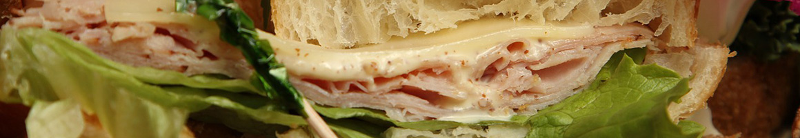 Eating Deli Sandwich at Central Deli restaurant in Florida, NY.